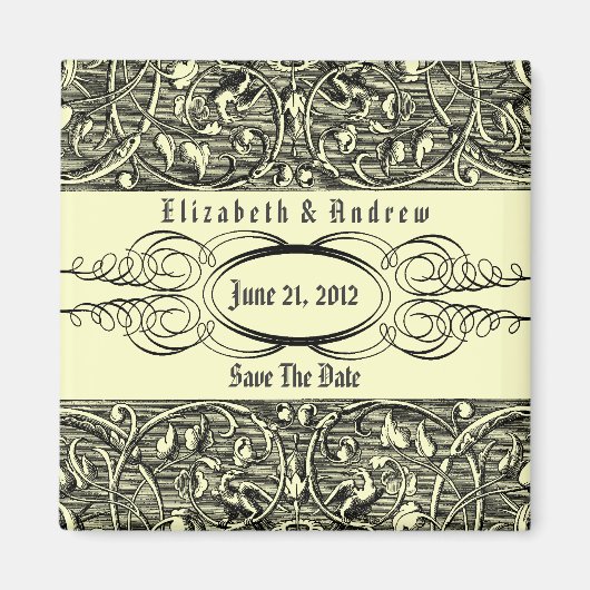 デートのお知らせを除いて～結婚式を祝う マグネット (正面)