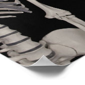 デートの夜かわいいスケルトンのカップル ポスター (角)