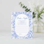 デートの夜のアイディアカップル花嫁の何か青 (スタンド正面)