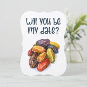 デートの夜のユーモア - 面白いバレンタインのミーム 招待状 (スタンド正面)