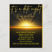 デートの夜 招待 Dinner Invitation ポストカード (正面)