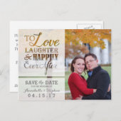 デートの後ずっと楽しく笑いを愛する 案内ポストカード (正面/裏面)