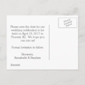 デートの後ずっと楽しく笑いを愛する 案内ポストカード (裏面)