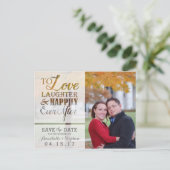デートの後ずっと楽しく笑いを愛する 案内ポストカード (スタンド正面)