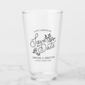 デートの愛を救う結婚式が植物学を醸し出す タンブラーグラス (正面)