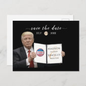 デートもっとも偉大を除くトランプの素晴らしい結婚式 案内ポストカード (正面/裏面)