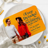 デートをおもしろい除く無料の飲み物の結婚式 マグネット