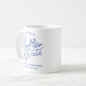 デートを救う結婚式は醸造カップルの名前 コーヒーマグカップ (正面左)