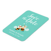 デートを除いてカップルの結婚式を意図した可愛い マグネット (左側)