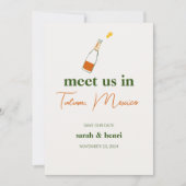 デートを除いてトゥルムの結婚式で私達と会う 招待状 (正面)