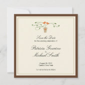 デートを除く茶色とオレンジの愛鳥 セーブザデート (正面)