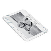 デートを除く、ほこりっぽい青い緑の写真結婚式 マグネット (右側)