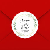 デートを除パーソナライズされたく空気の良い緑の結婚式 ラウンドシール