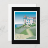 デートカードを中世結婚の城に保存 案内ポストカード (正面/裏面)