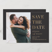 デートカードを保存する、編集可能な光彩の豊富なカラー サンキューカード (正面/裏面)