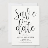 デートカードを救う愛らしい書道 セーブザデート (正面)