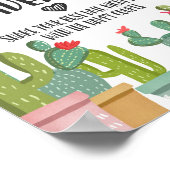 デートナイトのアイデア カップル カクタス フィエスタ テーブルサイン ポスター (角)