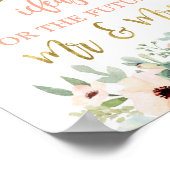 デートナイトのアイデア ブライダルシャワーの多肉植物の看板 ポスター (角)