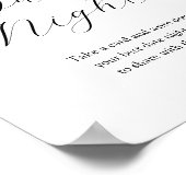 デートナイトのアイデア ブライダルシャワーの看板 ポスター (角)