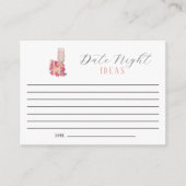 デートナイトのアイデア ブライダルシャワー ペタル&プロセッコ アドバイスカード (正面)