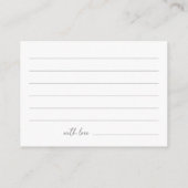 デートナイトのアイデア | レモン ブライダルシャワー エンクロージャーカード (裏面)