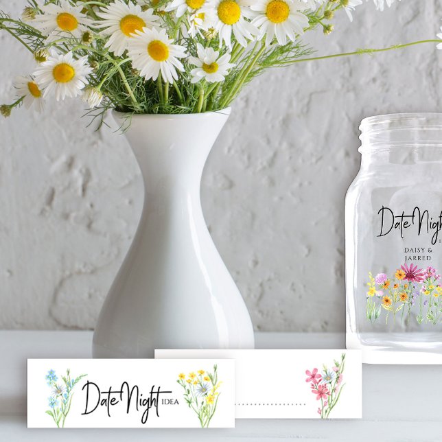 デートナイトアイディアワイルドフラワーメドウパステルフローラ (Date Night idea cards from my Wildflower Meadow collection (date night jar available separately))