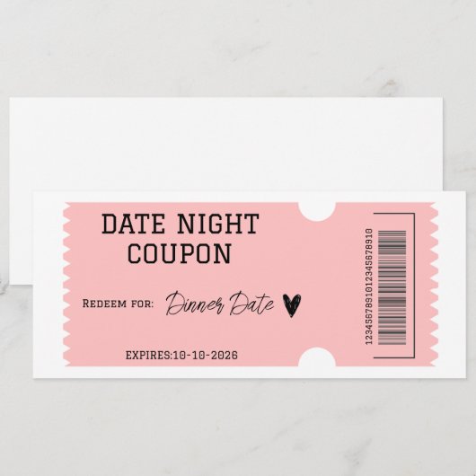 デートナイト クーポン (正面/裏面)