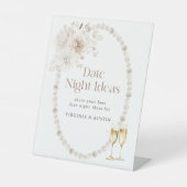 デートナイト ブライダルシャワープレート 台座サイン (正面)