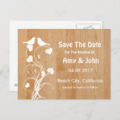 デートパーソナライズされた以外のロベバードの結婚式 案内ポストカード (正面/裏面)