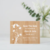 デートパーソナライズされた以外のロベバードの結婚式 案内ポストカード (スタンド正面)