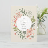 デートモダンを除く緑の結婚式 招待状 (スタンド正面)