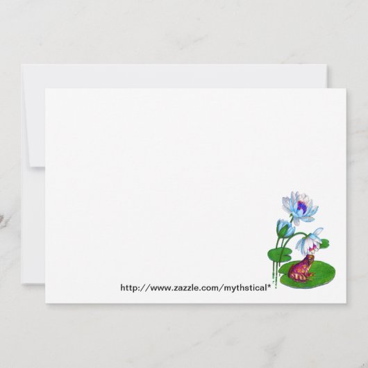 デートリリーのパッド招待状をカエルで救う セーブザデート (裏面)