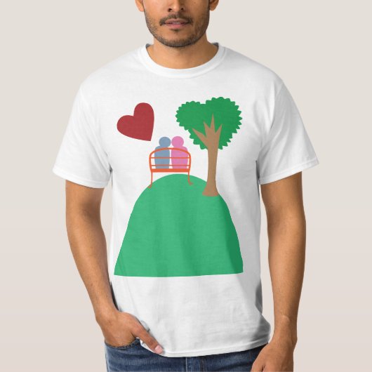 デート中のカップル Tシャツ (正面)
