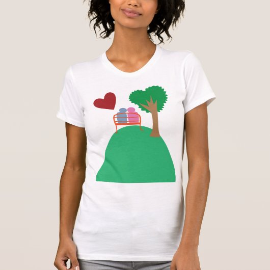 デート中のカップル Tシャツ (正面)