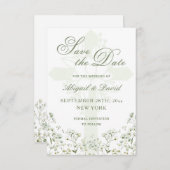 デート以外の赤ちゃんの息の宗教的な結婚式 セーブザデート (正面/裏面)