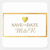 デート以外の軽いロマンチックな結婚式 スクエアシール (正面)
