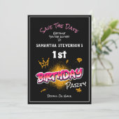 デート·ガールズ·バースデー·パーティーの招待を保存する セーブザデート (スタンド正面)