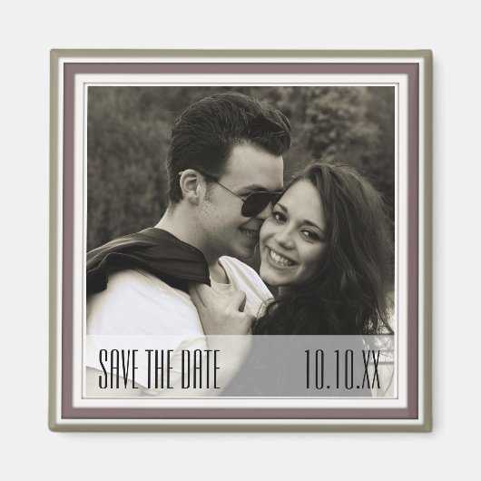 デート・グリーン・ワインを保存する マグネット (正面)