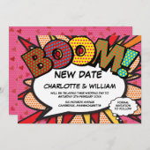 デート・モダン・ピンク・ファン・コミックブックを変更する セーブザデート (正面/裏面)