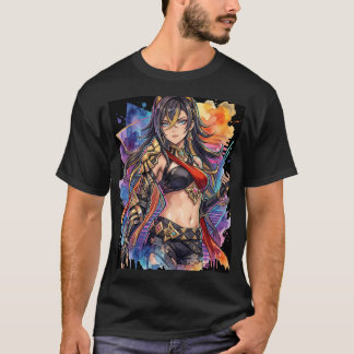 デーハ原神タンスキン雌ライオンVaporwaveネオン Tシャツ