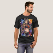 デーハ原神タンスキン雌ライオンVaporwaveネオン Tシャツ (正面フル)