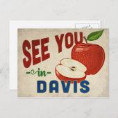デービスカリフォルニアアップル – ヴィンテージ旅行 ポストカード (正面/裏面)