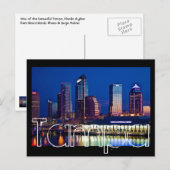 デービス諸島から夜明けフロリダ州タンパ。 ポストカード (正面/裏面)