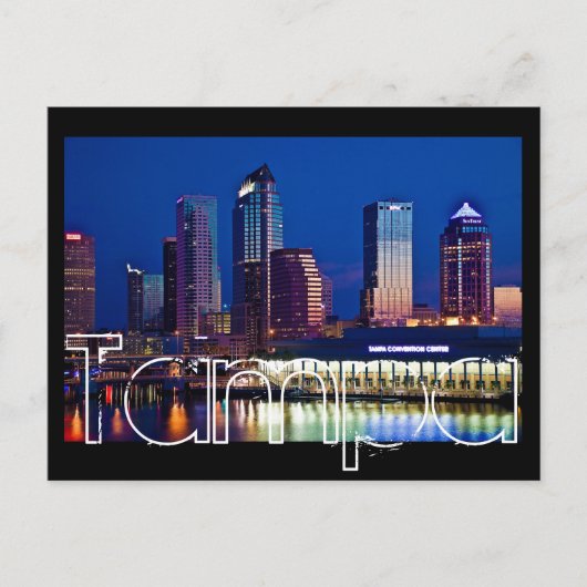 デービス諸島から夜明けフロリダ州タンパ。 ポストカード (正面)