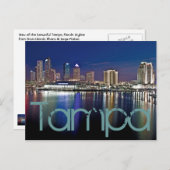 デービス諸島から夜明けフロリダ州タンパ。 ポストカード (正面/裏面)