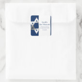 デービッドの海軍と銀のスターバー（ユダヤ教の）バル・ミツバーの好意 スクエアシール (バッグ)