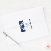 デービッドの海軍と銀のスターバー（ユダヤ教の）バル・ミツバーの好意 スクエアシール (封筒)