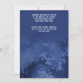 デービッドグランジバー(ユダヤ教の)バル・ミツバーのヘブライ海軍ブルースター 招待状 (裏面)