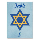 デービッドブルーの星 テーブルナンバー (裏面)