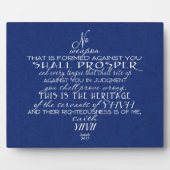 デービッドブルーの武器スターなし フォトプラーク (正面)